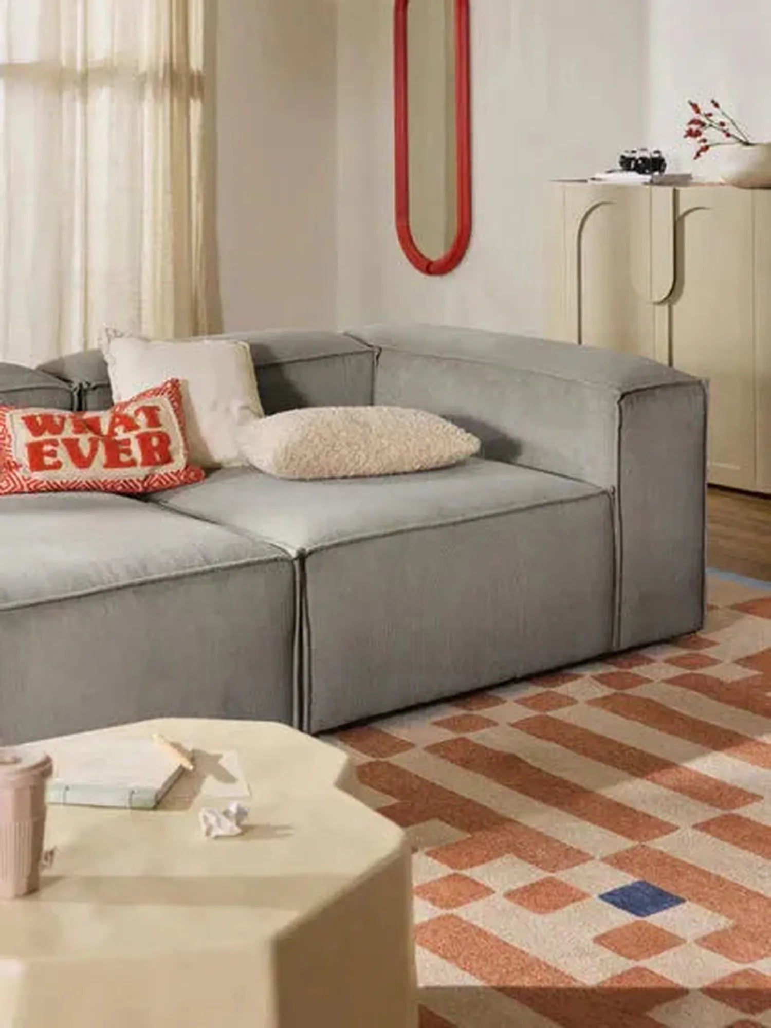 Soft Modüler Kanepe – Fitilli Kadife, 3-4 Kişilik
