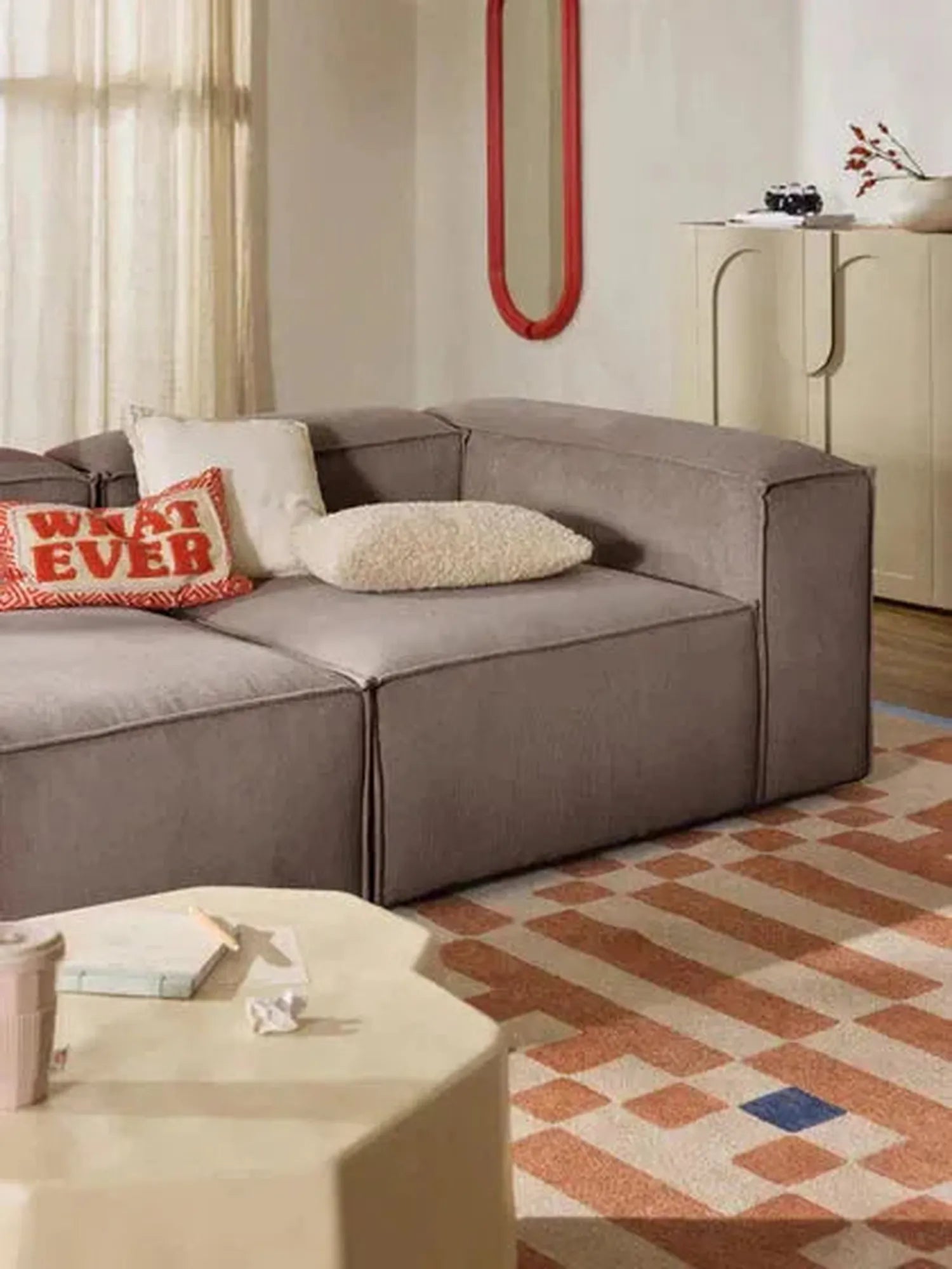 Soft Modüler Kanepe – Fitilli Kadife, 3-4 Kişilik