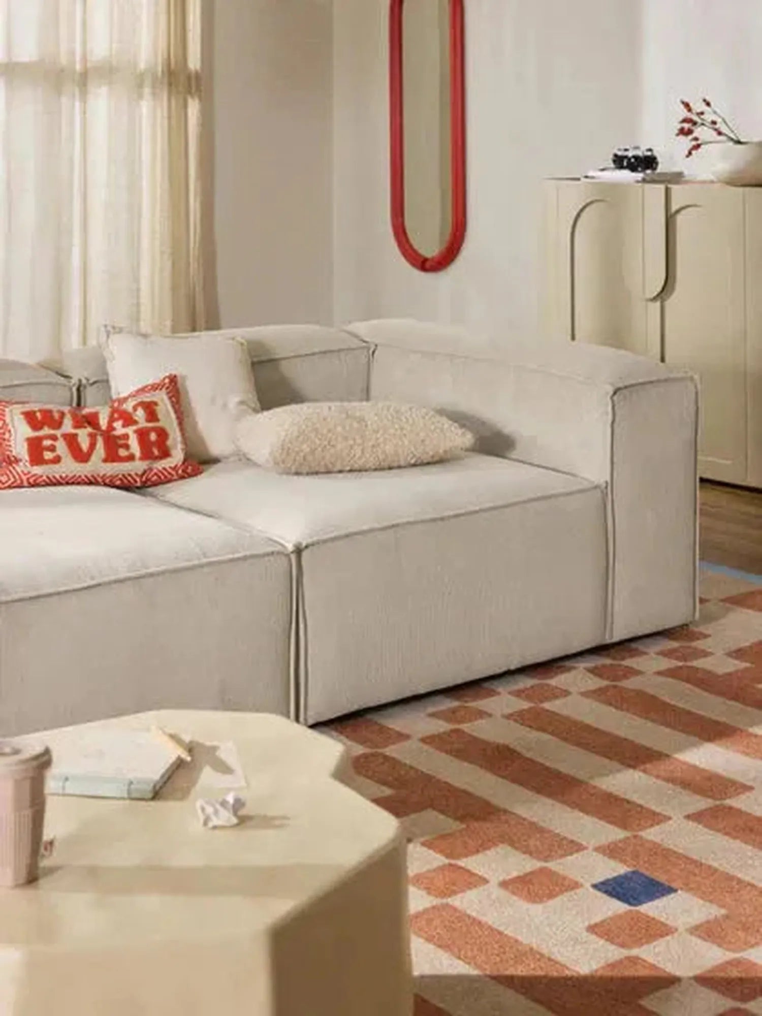 Soft Modüler Kanepe – Fitilli Kadife, 3-4 Kişilik