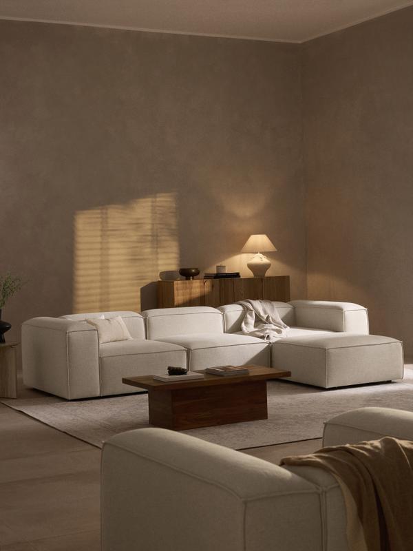 Soft Modüler Köşe Kanepe – Keten, 3-4 Kişilik