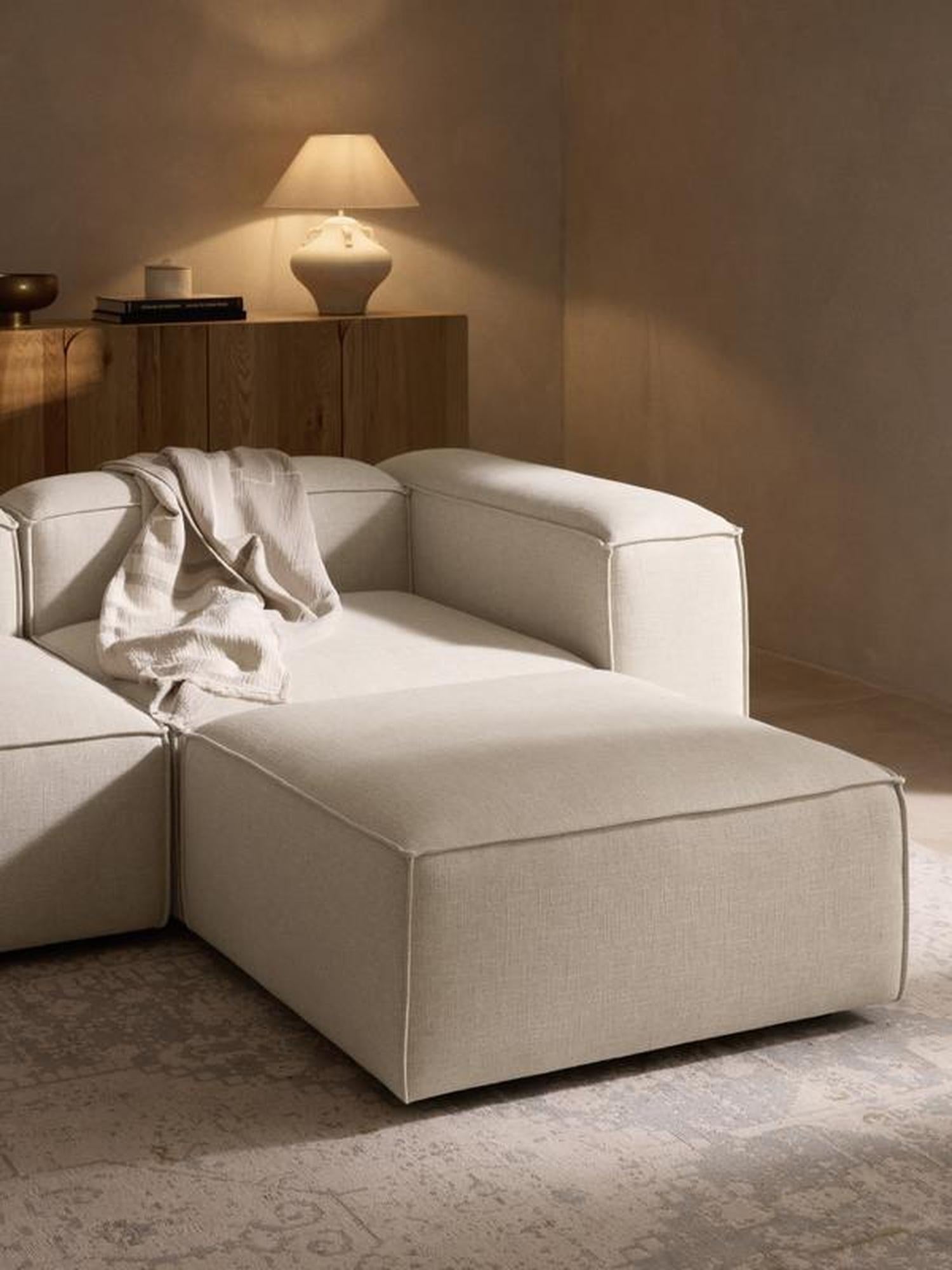 Soft Modüler Köşe Kanepe – Keten, 3-4 Kişilik