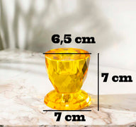 Sparkle Renkli Cam Şamdan-Şamdan-Moena Studio-Sarı-NowShopFun