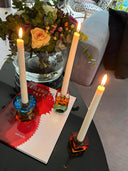 Sparkle Zar Formu Cam Şamdan