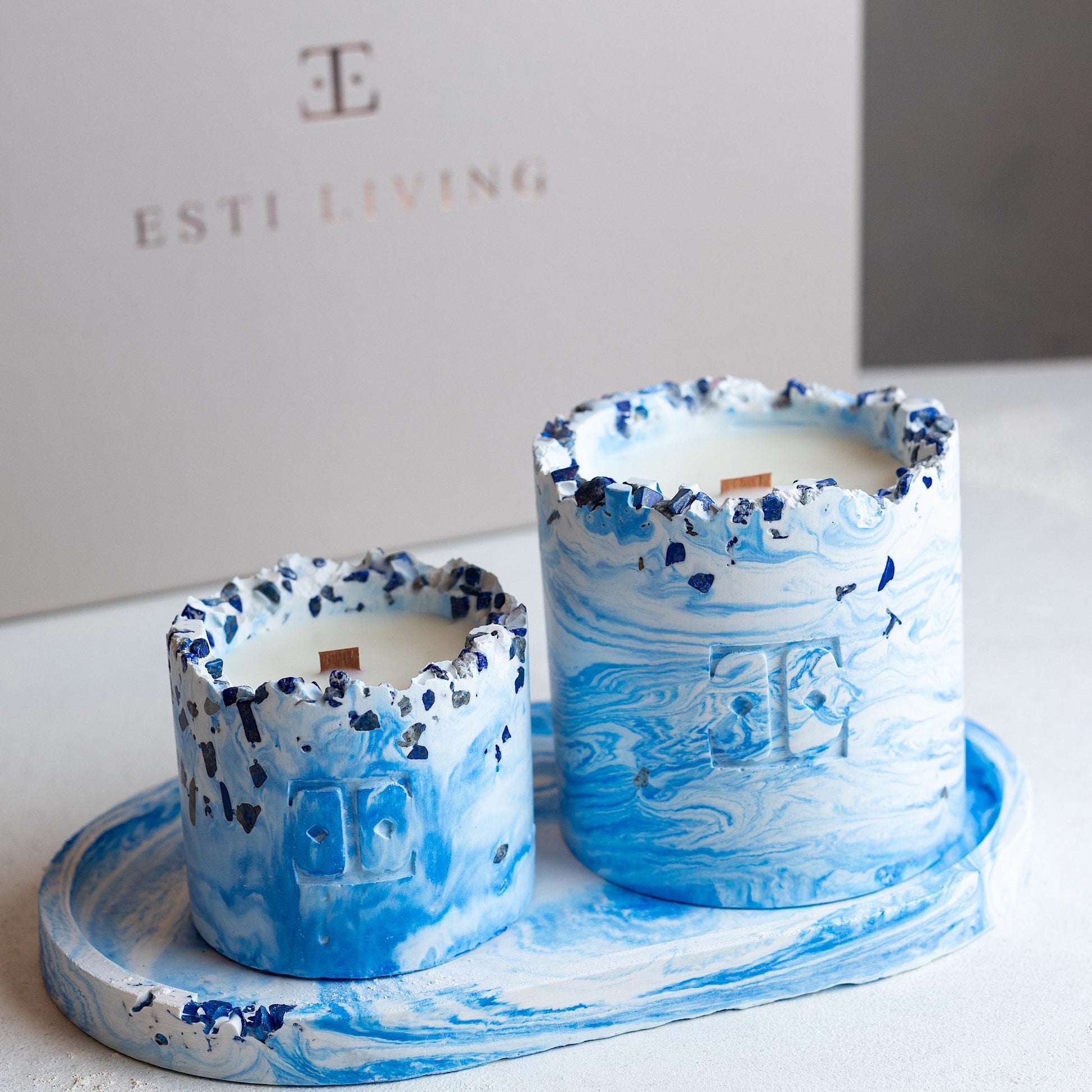Spicy Blue Taşlı - Mum Seti