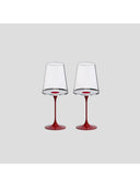 Split Glass – Kırmızı Şarap Kadehi – Kırmızı (2'li Set)