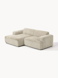 Stella Modüler Köşe Kanepe - Fitilli Kadife Döşemeli, 3 Kişilik-Köşe Koltuk-Innature Home-Sağ Köşe-Açık Bej-NowShopFun