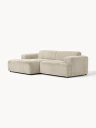 Stella Modüler Köşe Kanepe - Fitilli Kadife Döşemeli, 3 Kişilik-Köşe Koltuk-Innature Home-Sağ Köşe-Açık Bej-NowShopFun