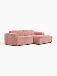 Stella Modüler Köşe Kanepe - Fitilli Kadife Döşemeli, 3 Kişilik-Köşe Koltuk-Innature Home-Sağ Köşe-Açık Bej-NowShopFun