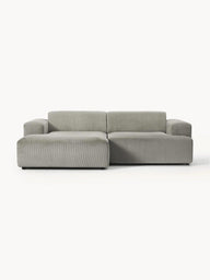 Stella Modüler Köşe Kanepe - Fitilli Kadife Döşemeli, 3 Kişilik-Köşe Koltuk-Innature Home-Sağ Köşe-Açık Bej-NowShopFun