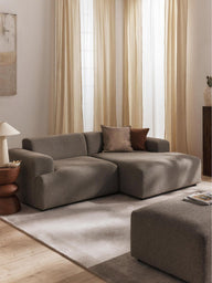 Stella Modüler Köşe Kanepe - Keten Döşemeli, 3 Kişilik-Köşe Koltuk-Innature Home-Sağ Köşe-Açık Bej-NowShopFun