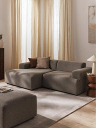 Stella Modüler Köşe Kanepe - Keten Döşemeli, 3 Kişilik-Köşe Koltuk-Innature Home-Sağ Köşe-Açık Bej-NowShopFun