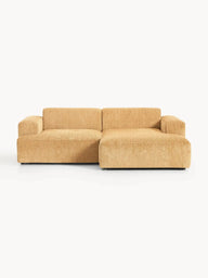 Stella Modüler Köşe Kanepe - Şönil Döşemeli, 3 Kişilik-Köşe Koltuk-Innature Home-Sağ Köşe-Beyaz - Bej-NowShopFun