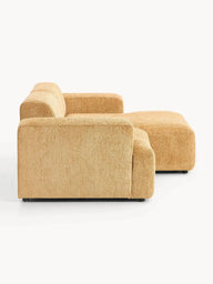 Stella Modüler Köşe Kanepe - Şönil Döşemeli, 3 Kişilik-Köşe Koltuk-Innature Home-Sağ Köşe-Beyaz - Bej-NowShopFun