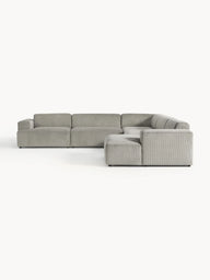 Stella Yumuşak Oturumlu Modüler Köşe Kanepe, Fitilli Kadife, 5-6 Kişilik-Köşe Koltuk-Innature Home-Fitilli Kadife - Bej-Sağ-NowShopFun