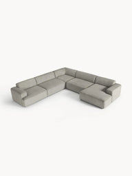 Stella Yumuşak Oturumlu Modüler Köşe Kanepe, Fitilli Kadife, 5-6 Kişilik-Köşe Koltuk-Innature Home-Fitilli Kadife - Bej-Sağ-NowShopFun