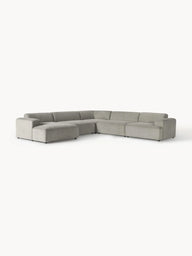 Stella Yumuşak Oturumlu Modüler Köşe Kanepe, Fitilli Kadife, 5-6 Kişilik-Köşe Koltuk-Innature Home-Fitilli Kadife - Bej-Sağ-NowShopFun