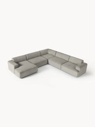 Stella Yumuşak Oturumlu Modüler Köşe Kanepe, Fitilli Kadife, 5-6 Kişilik-Köşe Koltuk-Innature Home-Fitilli Kadife - Bej-Sağ-NowShopFun