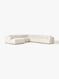 Stella Yumuşak Oturumlu Modüler Köşe Kanepe, Keten, 5-6 Kişilik-Köşe Koltuk-Innature Home-Keten - Açık Bej-Sağ-NowShopFun