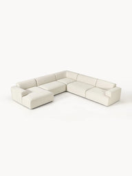Stella Yumuşak Oturumlu Modüler Köşe Kanepe, Keten, 5-6 Kişilik-Köşe Koltuk-Innature Home-Keten - Açık Bej-Sağ-NowShopFun
