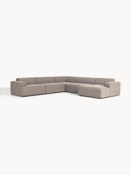 Stella Yumuşak Oturumlu Modüler Köşe Kanepe, Keten, 5-6 Kişilik-Köşe Koltuk-Innature Home-Keten - Açık Bej-Sağ-NowShopFun