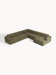 Stella Yumuşak Oturumlu Modüler Köşe Kanepe, Keten, 5-6 Kişilik-Köşe Koltuk-Innature Home-Keten - Açık Bej-Sağ-NowShopFun