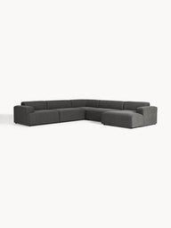 Stella Yumuşak Oturumlu Modüler Köşe Kanepe, Keten, 5-6 Kişilik-Köşe Koltuk-Innature Home-Keten - Açık Bej-Sağ-NowShopFun