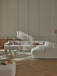 Stella Yumuşak Oturumlu Modüler Köşe Kanepe, Keten, 5-6 Kişilik-Köşe Koltuk-Innature Home-Keten - Açık Bej-Sağ-NowShopFun