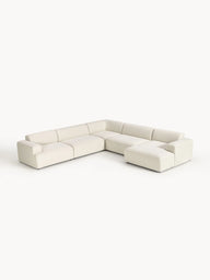 Stella Yumuşak Oturumlu Modüler Köşe Kanepe, Keten, 5-6 Kişilik-Köşe Koltuk-Innature Home-Keten - Açık Bej-Sağ-NowShopFun
