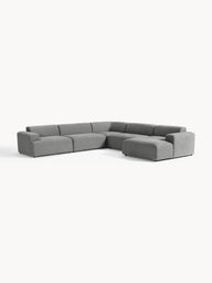 Stella Yumuşak Oturumlu Modüler Köşe Kanepe, Keten, 5-6 Kişilik-Köşe Koltuk-Innature Home-Keten - Açık Bej-Sağ-NowShopFun
