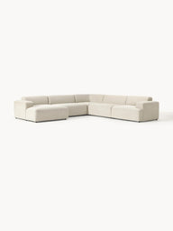 Stella Yumuşak Oturumlu Modüler Köşe Kanepe, Keten, 5-6 Kişilik-Köşe Koltuk-Innature Home-Keten - Açık Bej-Sağ-NowShopFun