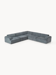 Stella Yumuşak Oturumlu Modüler Köşe Kanepe - Şönil, 6-7 Kişilik-Köşe Koltuk-Innature Home-Şönil - Kırık Beyaz-NowShopFun