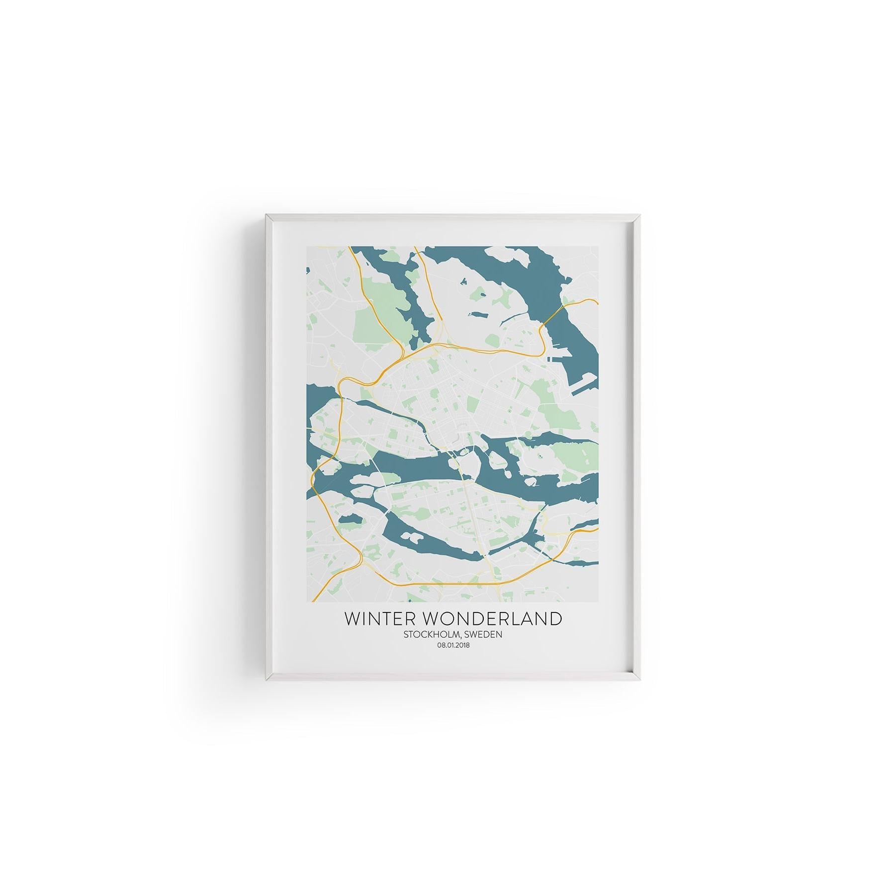 Stockholm Şehir Haritası Poster