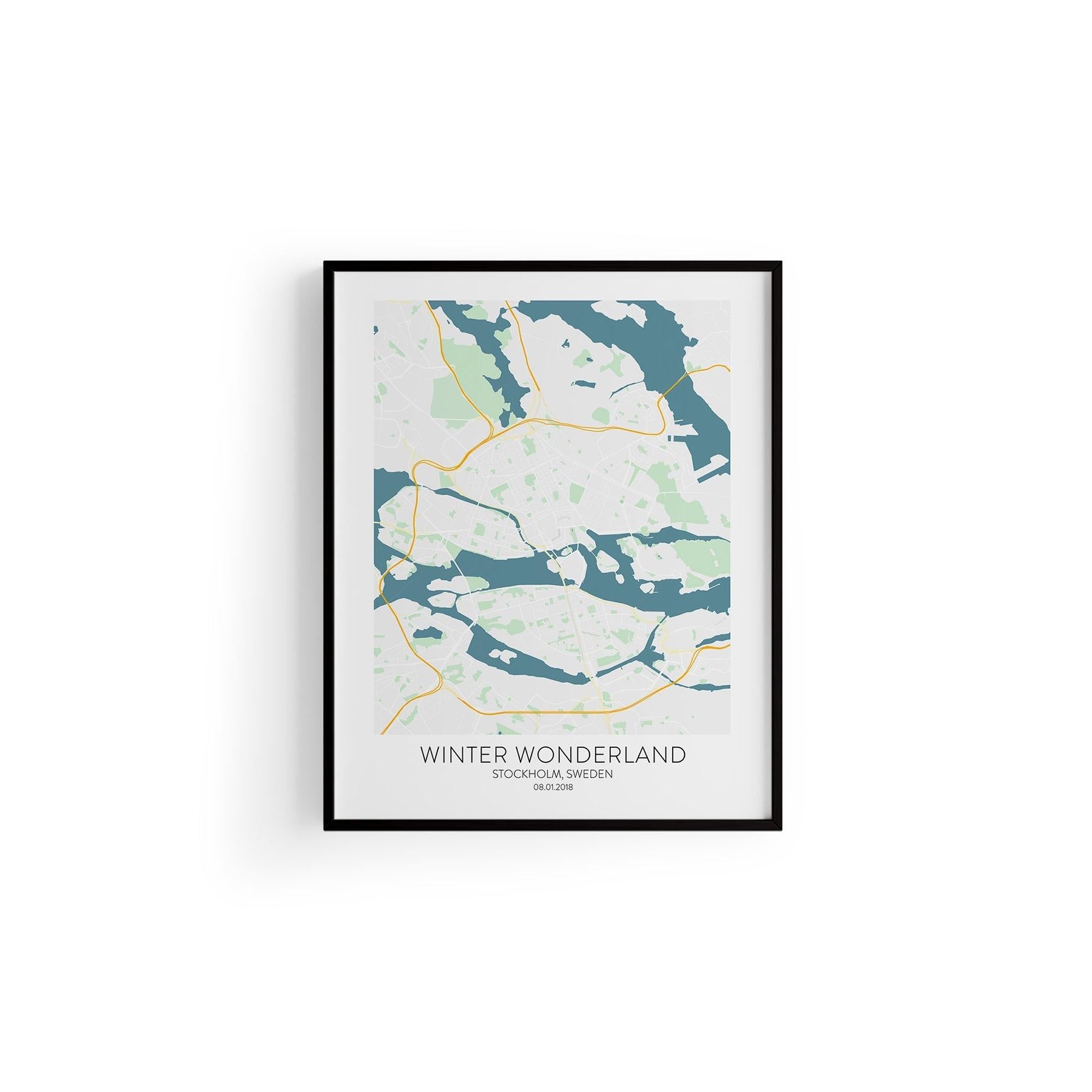 Stockholm Şehir Haritası Poster