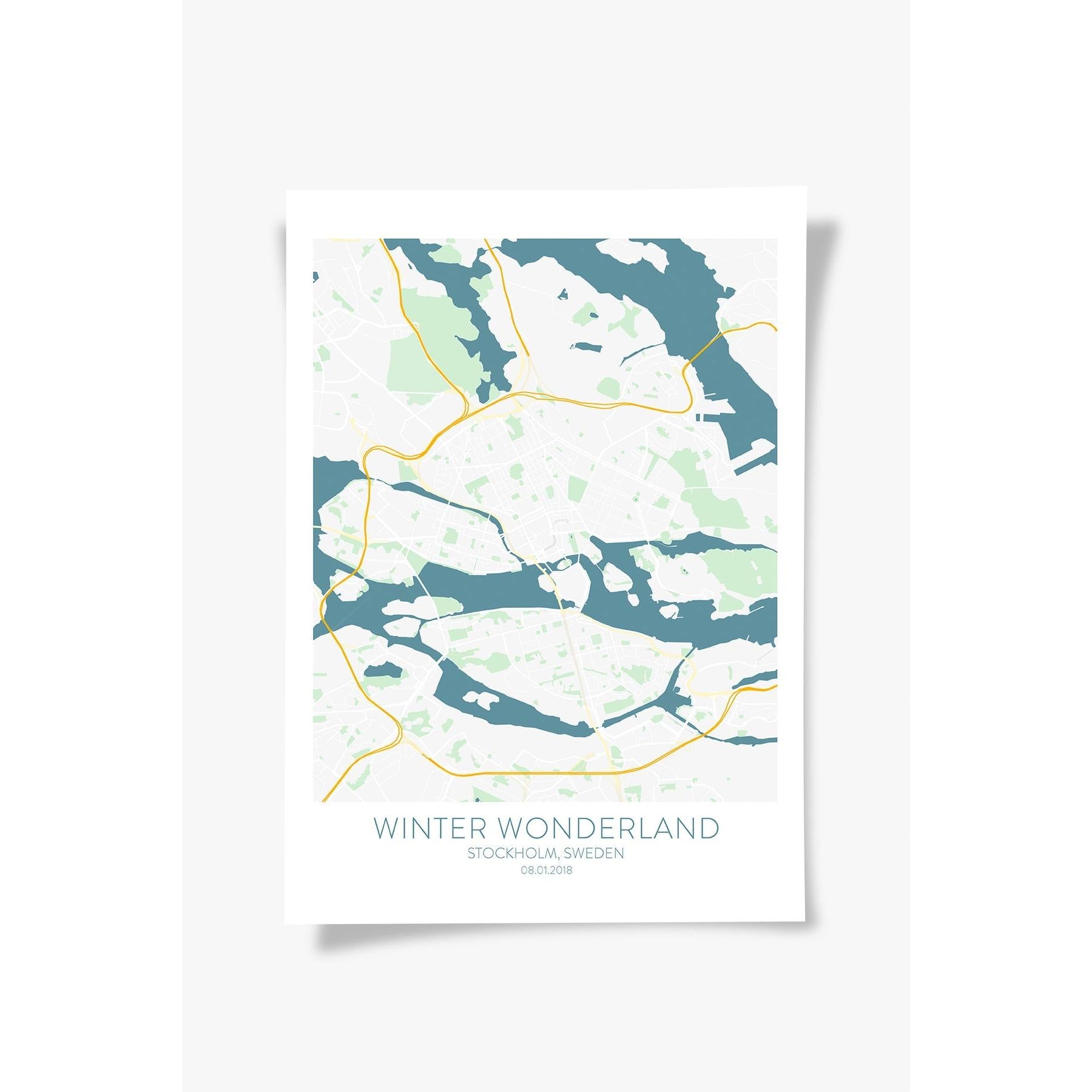 Stockholm Şehir Haritası Poster