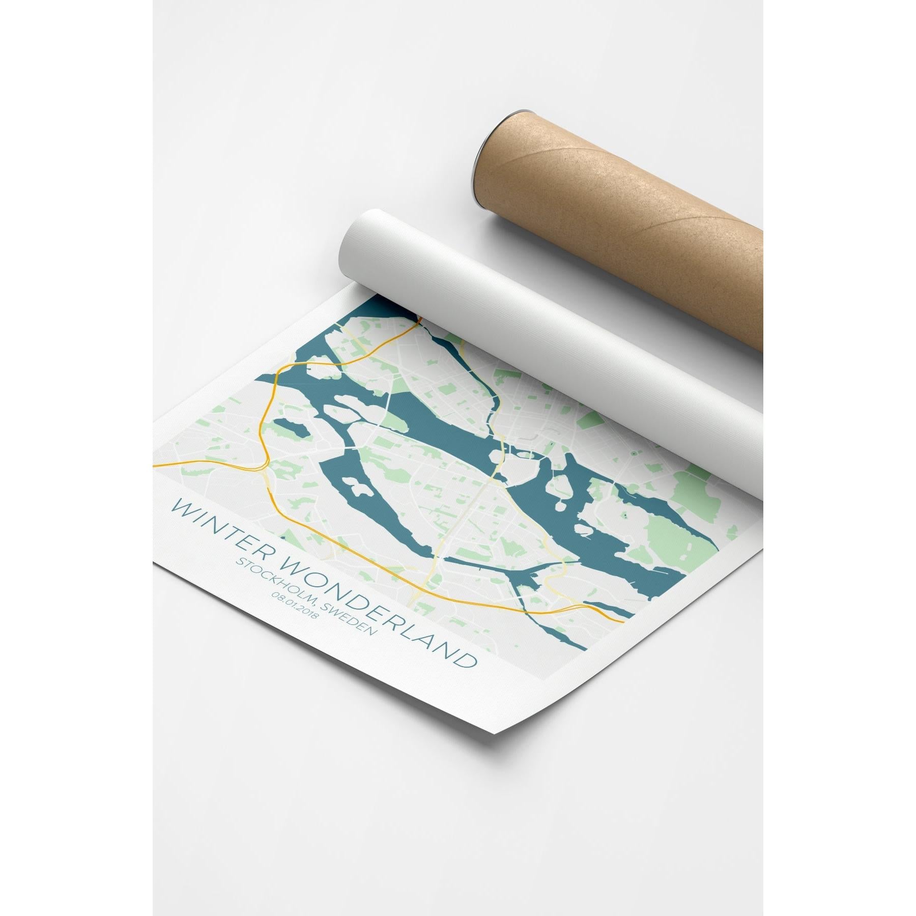 Stockholm Şehir Haritası Poster