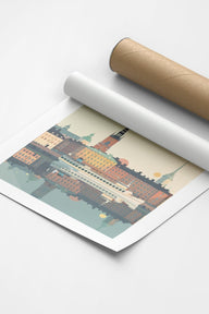 Stokcholm | Şehir Posteri-Poster-ODA.products-30x40-Beyaz-NowShopFun