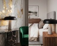 Strata Beton Efektli Paslanmaz Gövde Masa Lambası-Masa Lambası-Voxlamp-NowShopFun