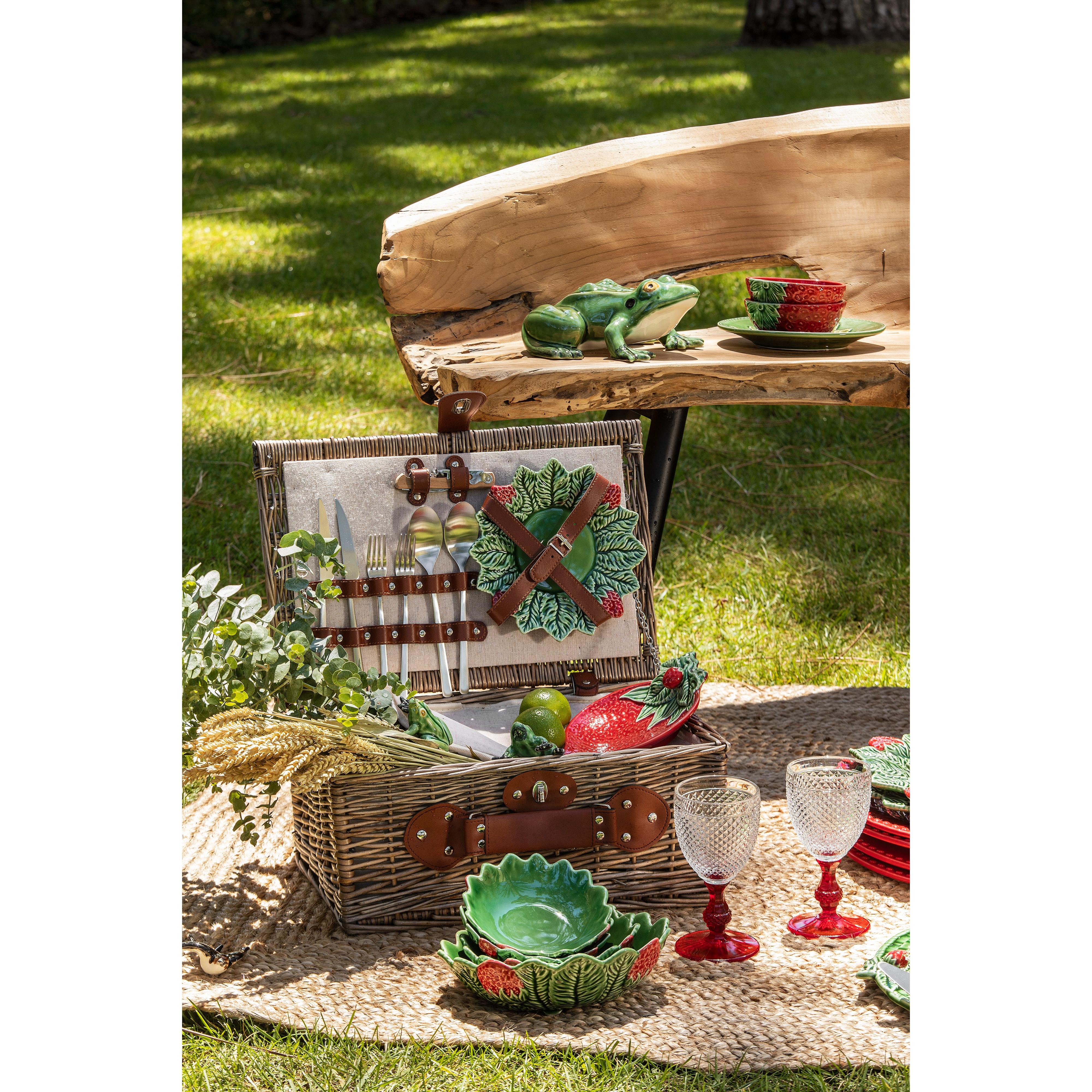 Strawberries Kırmızı Seramik Servis Kasesi