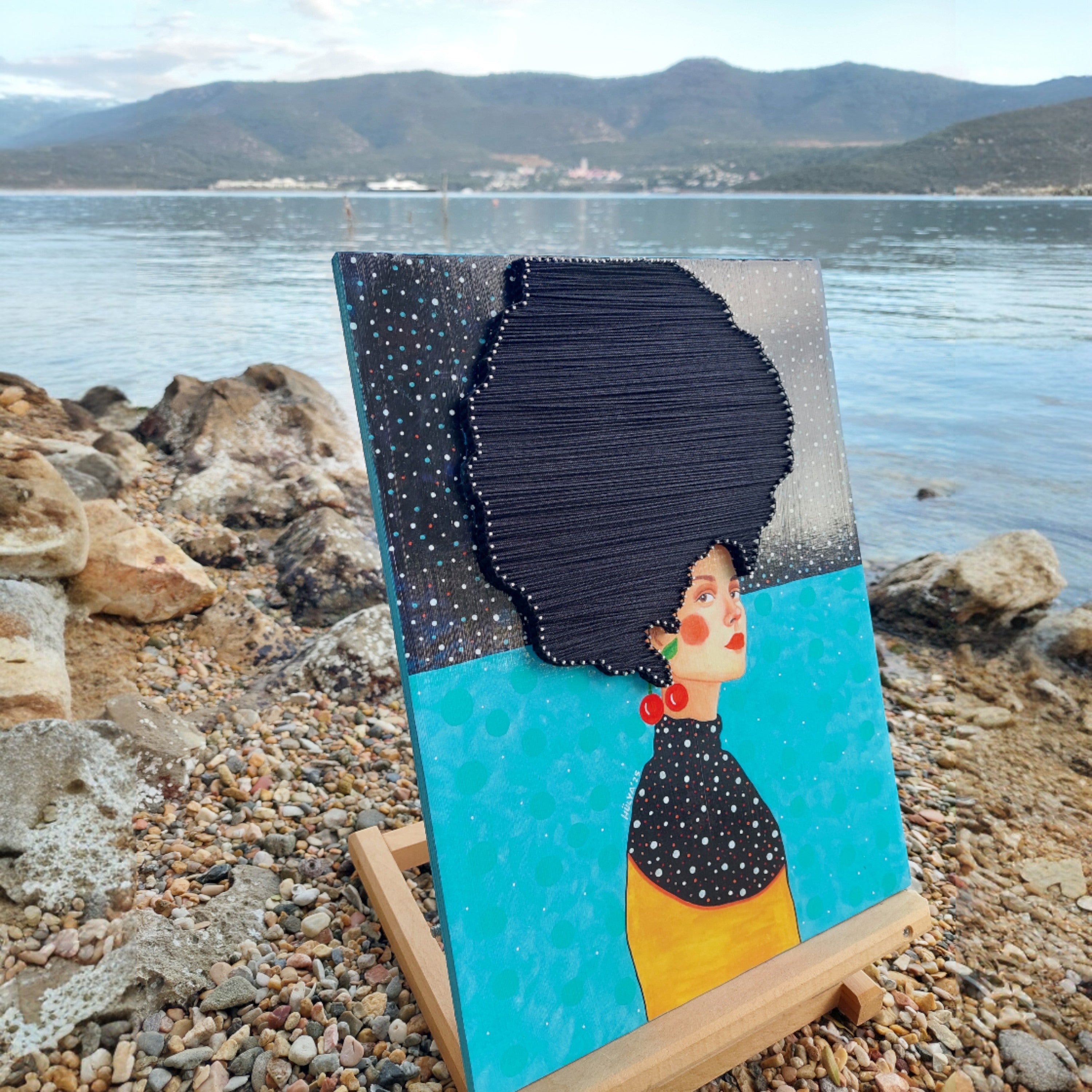 String Art Tablo - And Let Your Lonely Soul Be Filled With a Song