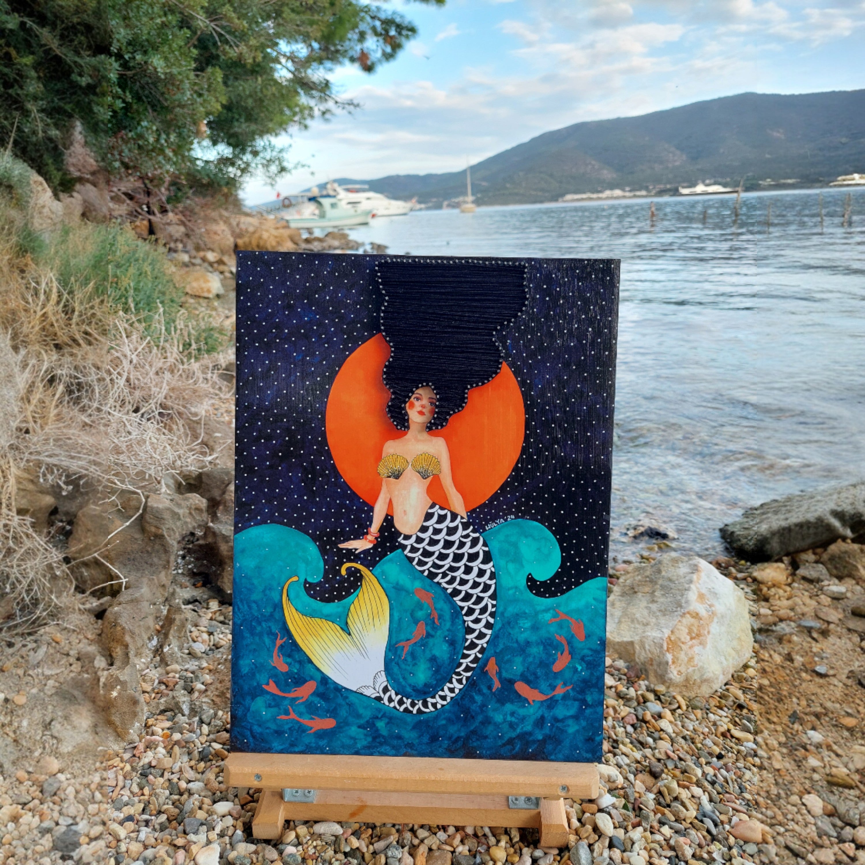 String Art Tablo - Go With The Flow