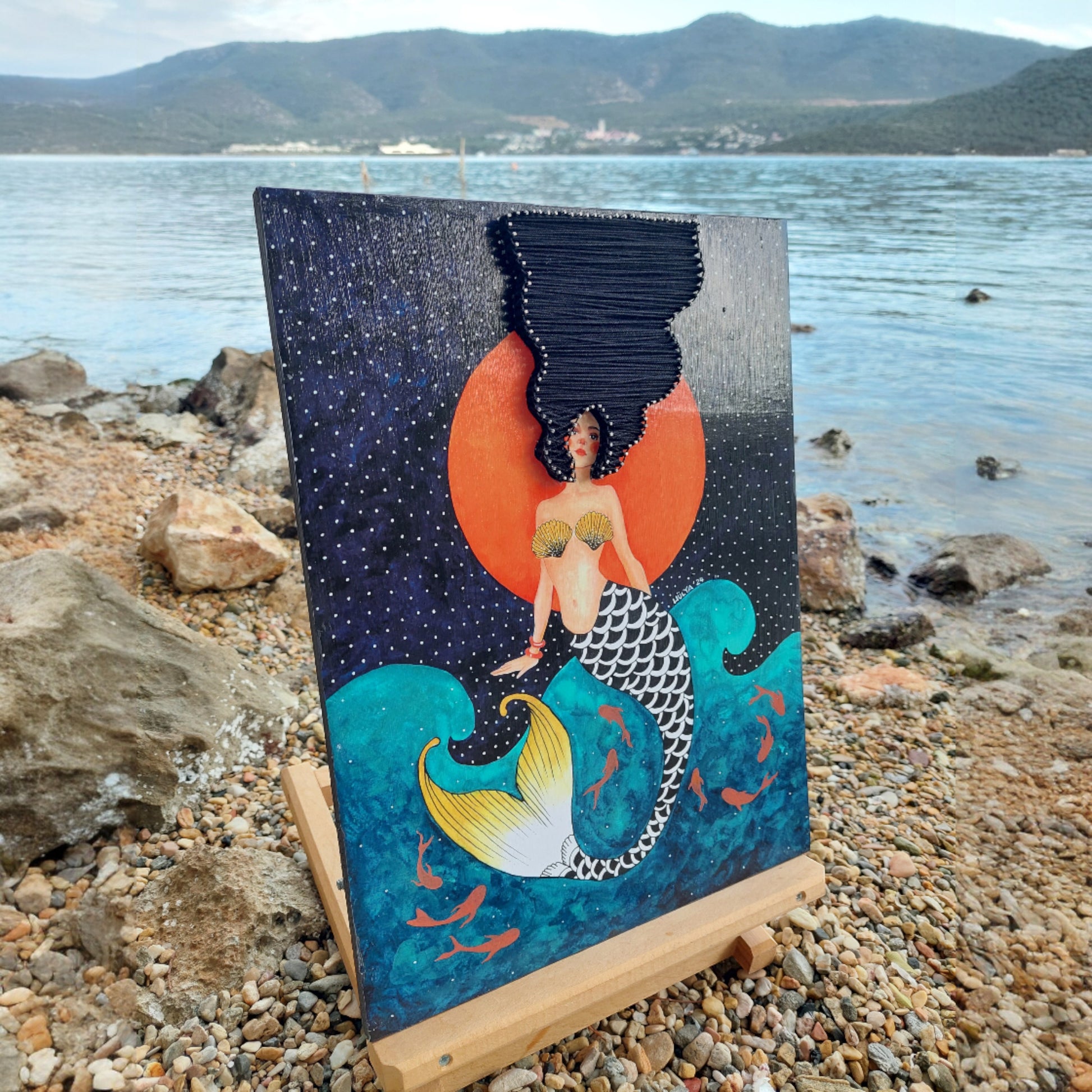 String Art Tablo - Go With The Flow