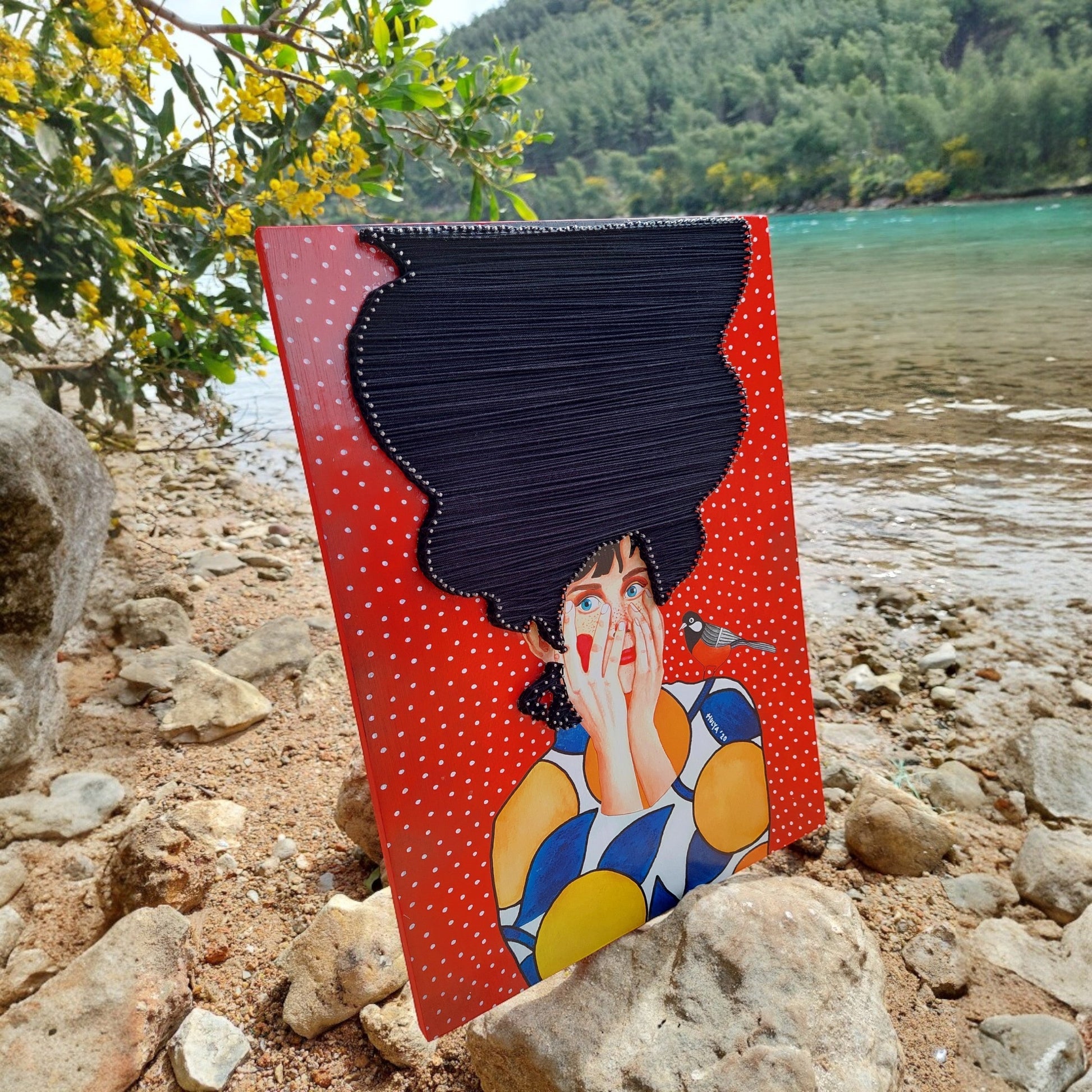 String Art Tablo - To be invisible