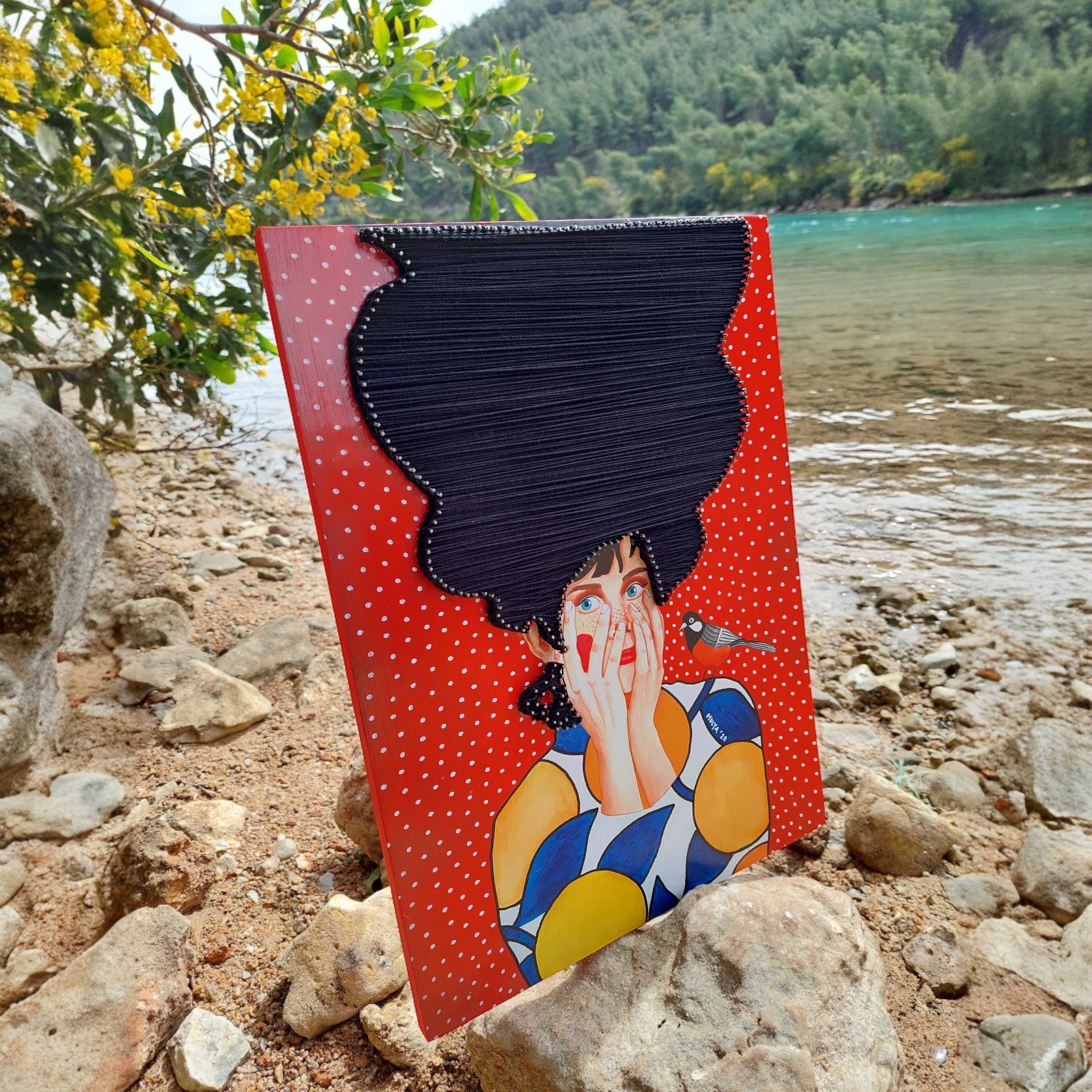 String Art Tablo - To be invisible