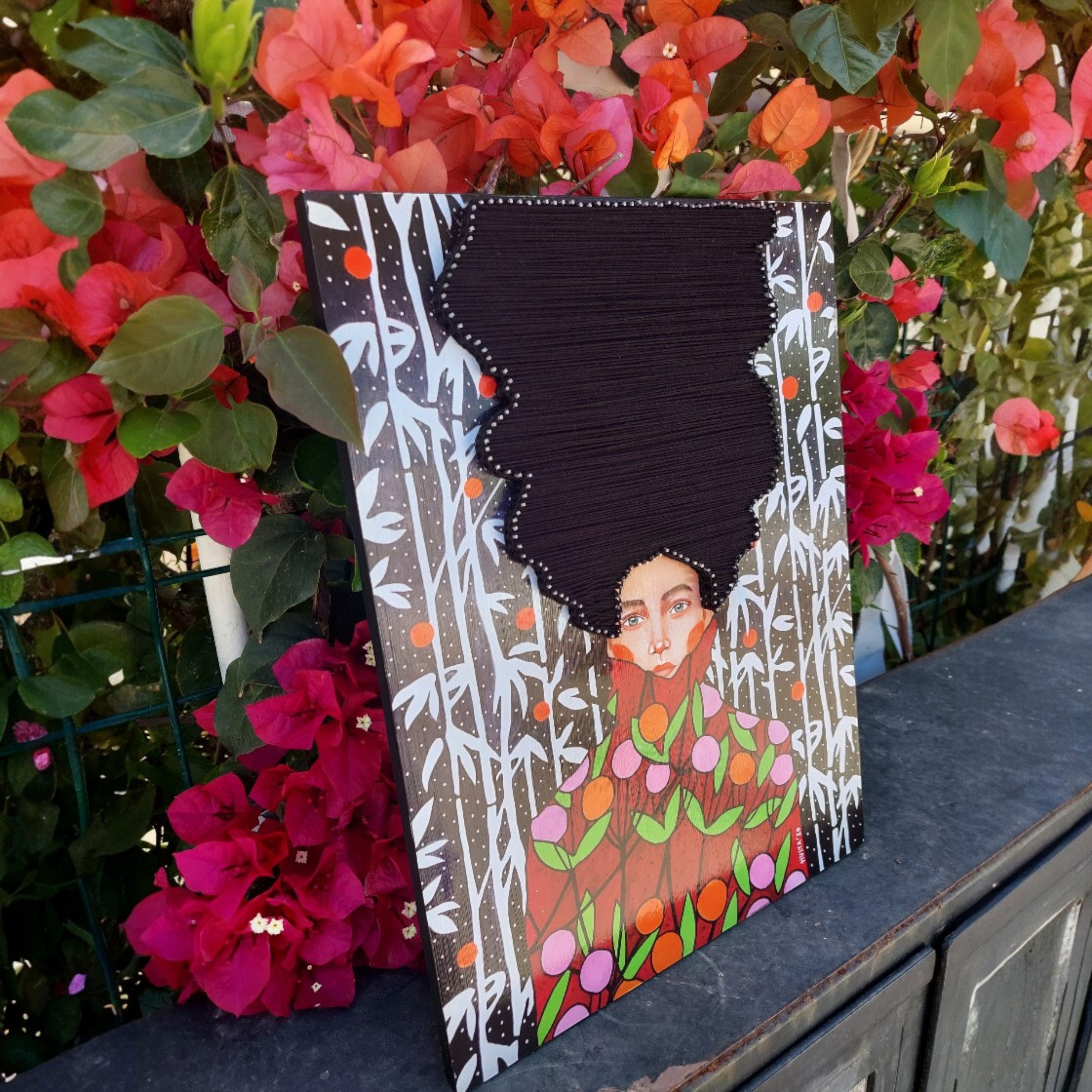 String Art Tablo - We Watched It All Come Down