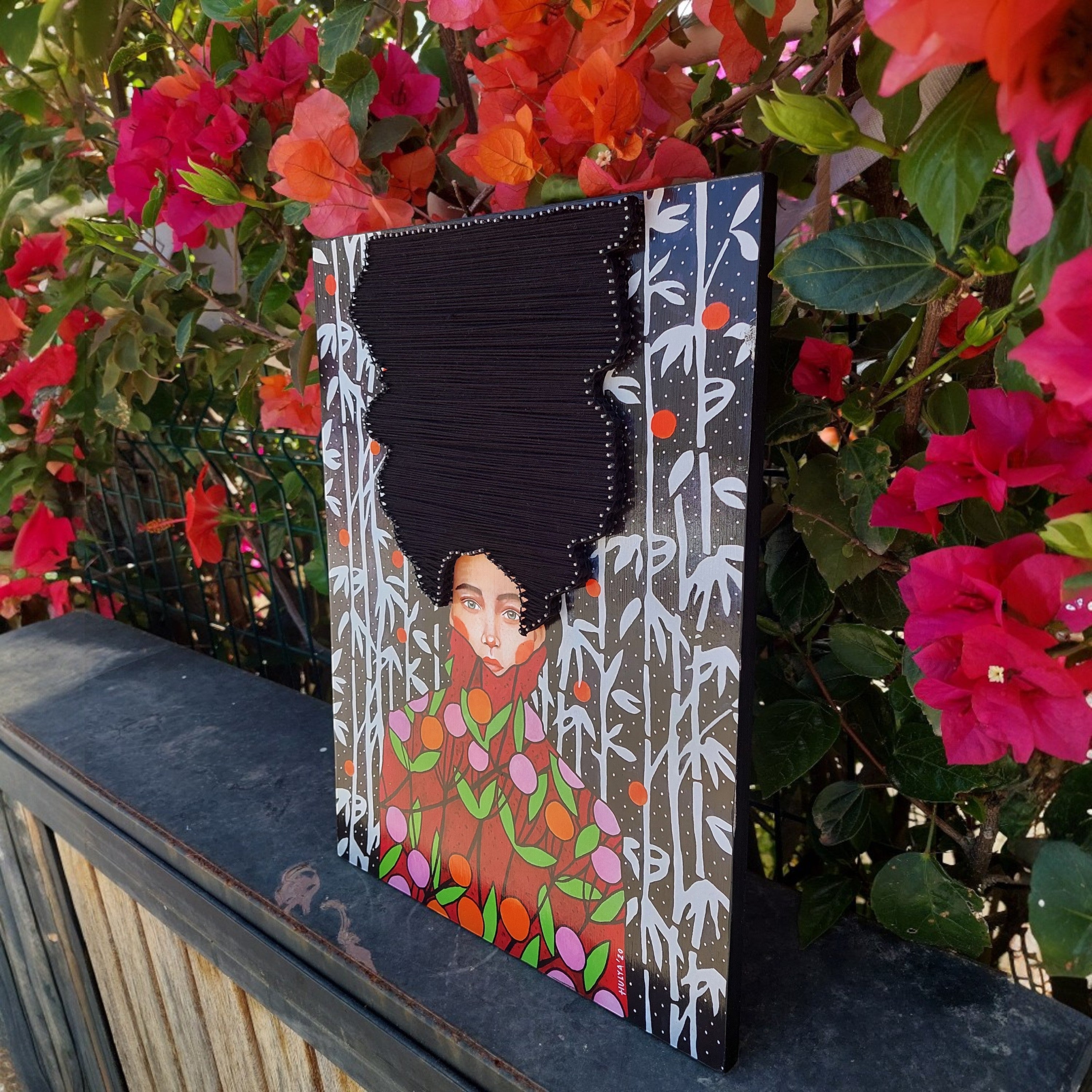 String Art Tablo - We Watched It All Come Down