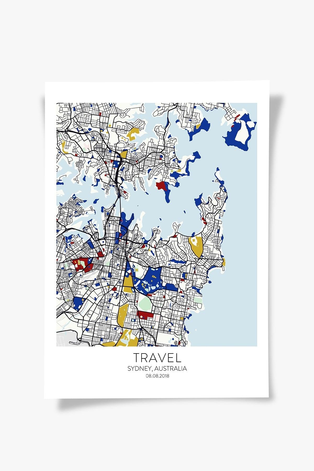Sydney Şehir Haritası Poster