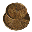 Büyük Çift Katlı Rattan Sunumluk
