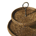 Küçük Çift Katlı Rattan Sunumluk