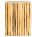 Tabure Teak Küp Form Drift Ahşap