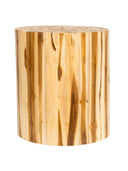 Tabure Teak Silindir Form Drift Ahşap